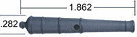 Load image into Gallery viewer, 12 pound Cannon - Cast Pewter - 1/4&quot; scale
